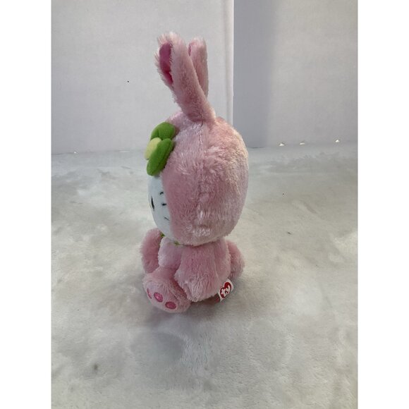 TY Beanie Babies‎ Baby Hello Kitty Plush in Pink Bunny Easter Bunny Costume 8" - Picture 9 of 9